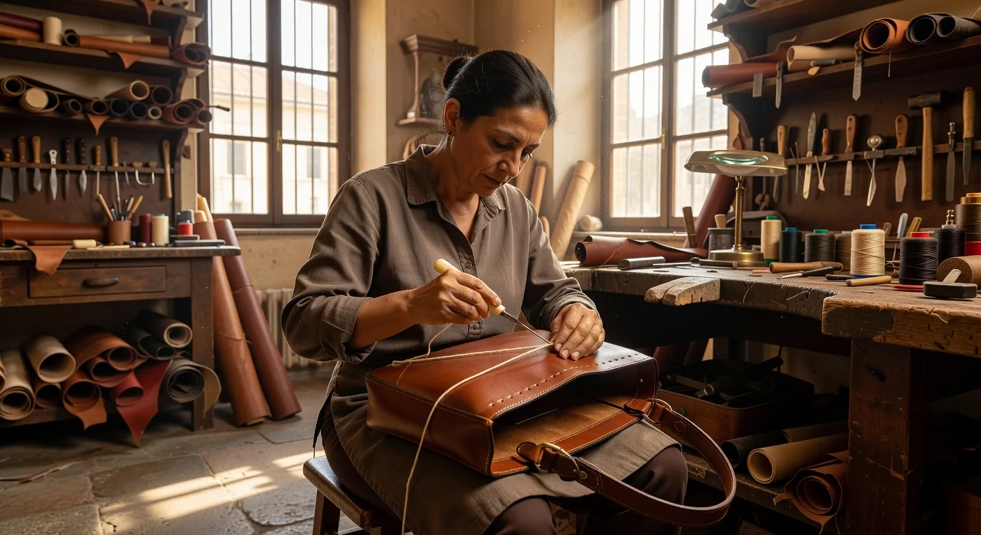 Our artisans at work in the Milan atelier